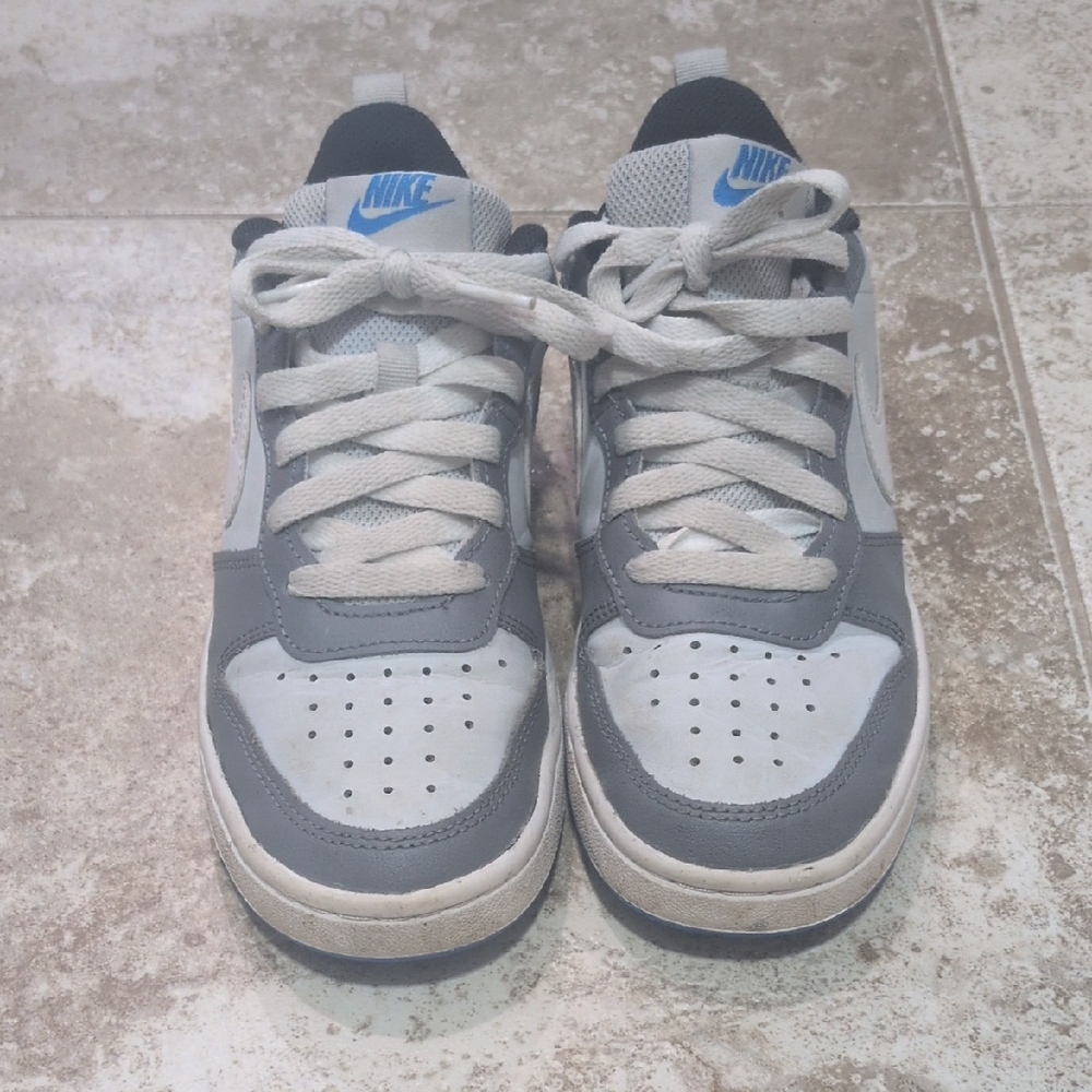 Nike Kids Gray and Blue Sneakers